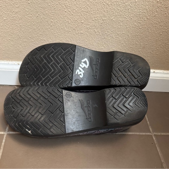 DANSKO Professional Tooled Grey Patent Clog 40 US 9.5-10 Leather Comfort Shoes - Picture 15 of 17